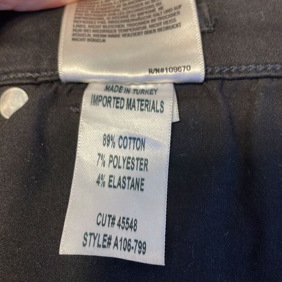 Agolde Black Filter Free Sophie Crop Jeans Size 26 - Picture 7 of 7